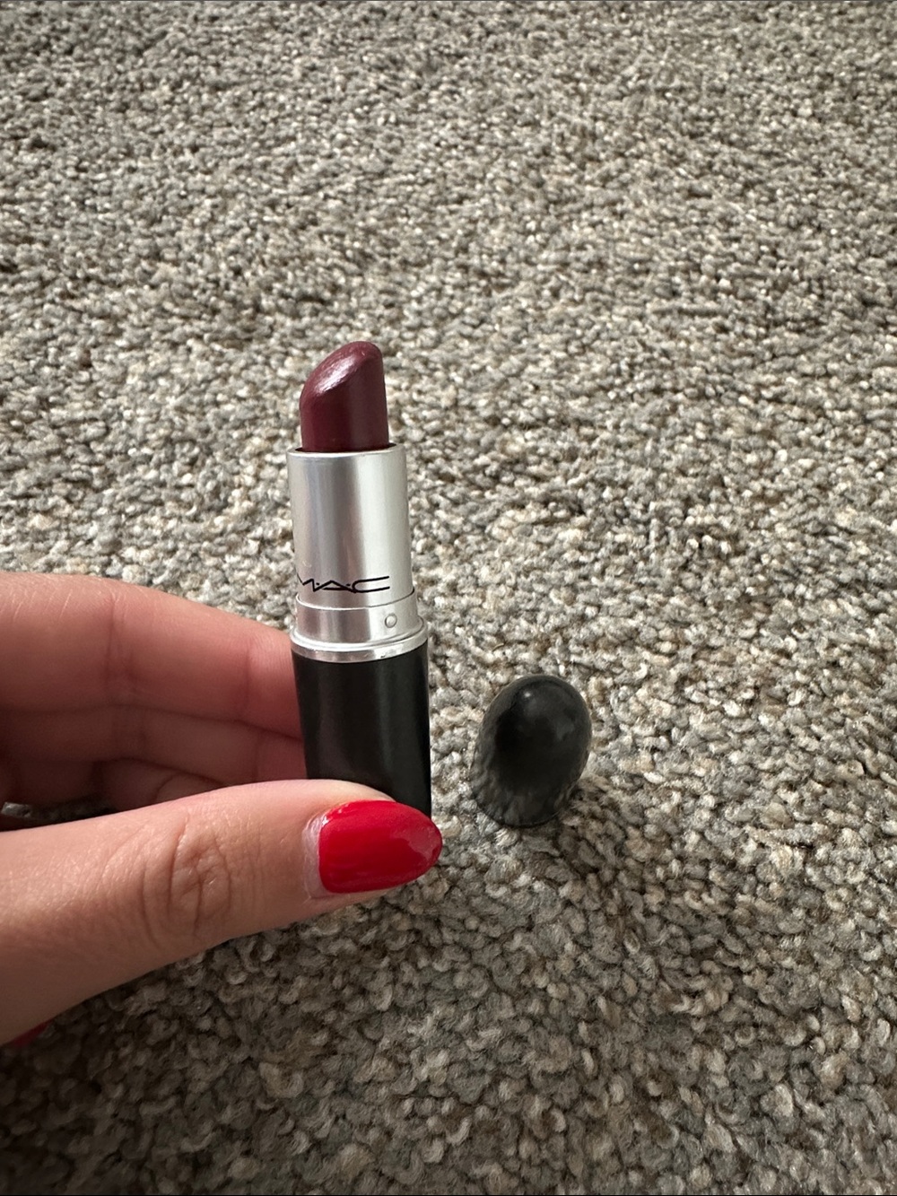 MAC amplified lipstick in “Dark Side”